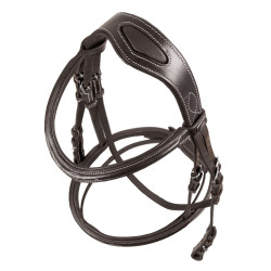 Briglia Supreme con Cuciture a Contrasto e Redini Supreme Marrone