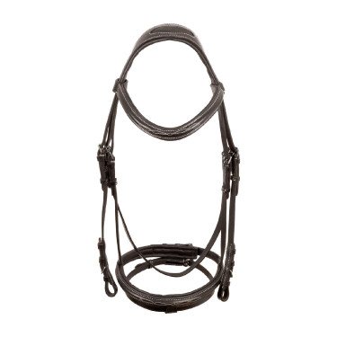 Briglia Supreme con Cuciture a Contrasto e Redini Supreme Marrone