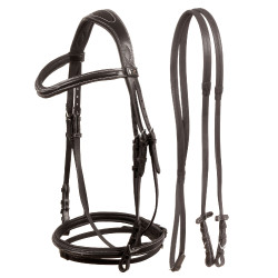 Briglia Supreme con Cuciture a Contrasto e Redini Supreme Marrone