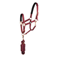 Capestro in nylon Rose Gold Line con lunghina Supreme Bordeaux