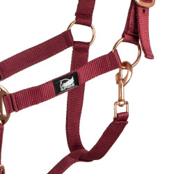 Capestro in nylon Rose Gold Line con lunghina Supreme Bordeaux