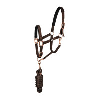 Capestro in nylon Rose Gold Line con lunghina Supreme Marina Blu marino