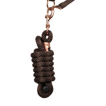 Capestro in nylon Rose Gold Line con lunghina Supreme Marrone