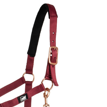 Capestro in nylon Rose Gold Line con lunghina Supreme Bordeaux