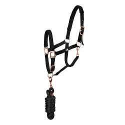 Capestro in nylon Rose Gold Line con lunghina Supreme Nero Capestro in nylon Rose Gold Line con lunghina Supreme Nero