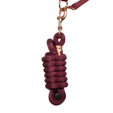Capestro in nylon Rose Gold Line con lunghina Supreme Bordeaux
