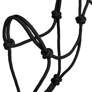 Capestro etologico in corda annodata Pool's Nero Capestro etologico in corda annodata Pool's Nero