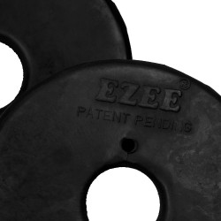 Rondelle per Morso ad Anelli Rivestita in Gomma Umbria Equitazione Nero