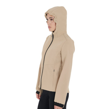 Giacca softshell aderente da donna con tasche nascoste Equestro Beige