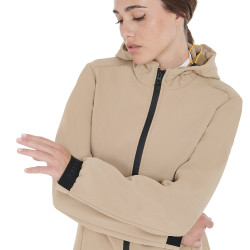 Giacca softshell aderente da donna con tasche nascoste Equestro Beige
