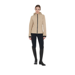 Giacca softshell aderente da donna con tasche nascoste Equestro Beige