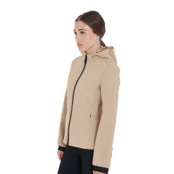 Giacca softshell aderente da donna con tasche nascoste Equestro Beige