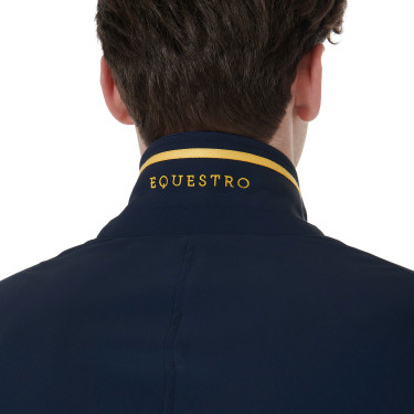 Giacca da concorso traforata da uomo in tessuto tecnico Equestro Blazer marine Blu marino