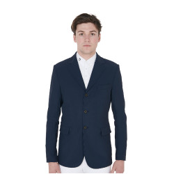 Giacca da concorso traforata da uomo in tessuto tecnico Equestro Blazer marine Blu marino