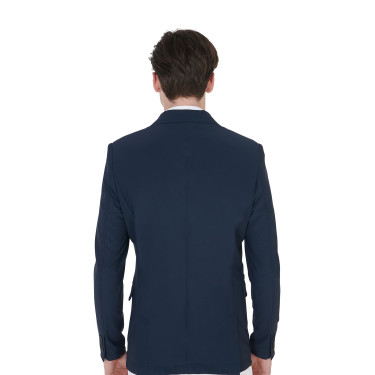Giacca da concorso traforata da uomo in tessuto tecnico Equestro Blazer marine Blu marino