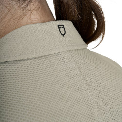Giacca da concorso traforata da donna 4 bottoni Equestro Tan Oxford Rosa