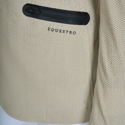 Giacca da concorso traforata da donna 4 bottoni Equestro Tan Oxford Rosa