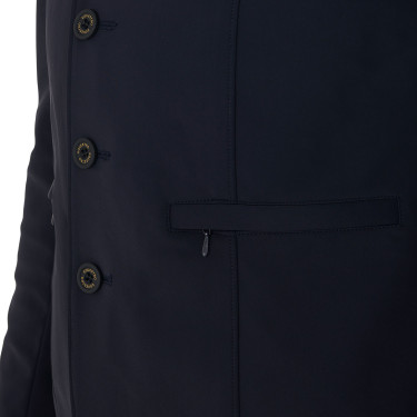 Giacca da concorso da uomo con logo ricamato a contrasto Equestro Blazer marine Blu marino