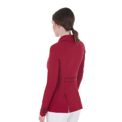Giacca da concorso da donna in tessuto tecnico elasticizzato Equestro Scooter Beige