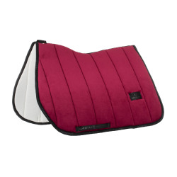 Sottosella da salto in velluto e tessuto tecnico Equestro Vino / nero Rosso