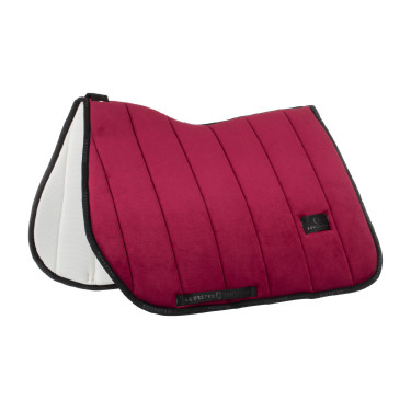 Sottosella da salto in velluto e tessuto tecnico Equestro Vino / nero Rosso