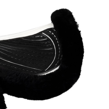 Sottosella Numnah con grip in gel su entrambi i lati e bordo in montone completo Acavallo Bianco / nero