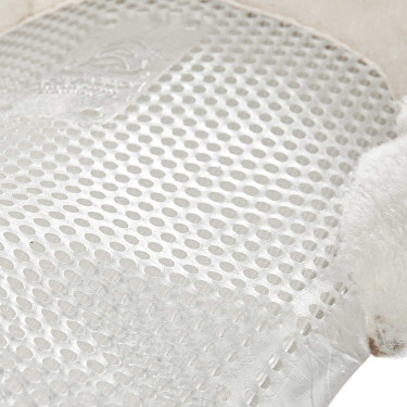 Ammortizzatore in gel per pony con intaglio e bordo in pelle di montone Classic Acavallo Trasparente / bianco