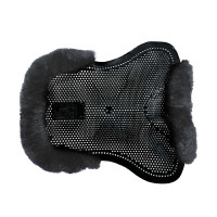 Ammortizzatore in gel per pony con intaglio e bordo in pelle di montone Classic Acavallo Trasparente / bianco