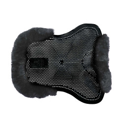 Ammortizzatore in gel per pony con intaglio e bordo in pelle di montone Classic Acavallo Nero / grigio Ammortizzatore in gel per pony con intaglio e bordo in pelle di montone Classic Acavallo Nero / grigio