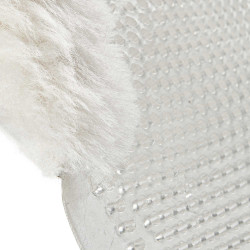 Ammortizzatore in gel per pony con intaglio e bordo in pelle di montone Classic Acavallo Trasparente / bianco