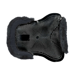 Ammortizzatore in gel per pony con intaglio e bordo in pelle di montone Classic Acavallo Nero / grigio Ammortizzatore in gel per pony con intaglio e bordo in pelle di montone Classic Acavallo Nero / grigio