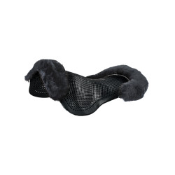 Ammortizzatore in gel per pony con intaglio e bordo in pelle di montone Classic Acavallo Nero / grigio Ammortizzatore in gel per pony con intaglio e bordo in pelle di montone Classic Acavallo Nero / grigio