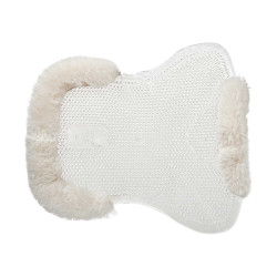 Ammortizzatore in gel per pony con intaglio e bordo in pelle di montone Classic Acavallo Trasparente / bianco