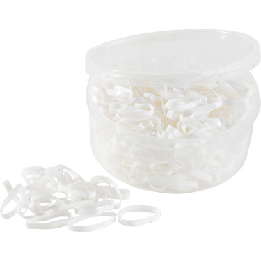 Elastici in silicone Hippo-Tonic Bianco