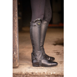 Mini-chaps Pénélope Prisca in cuoio