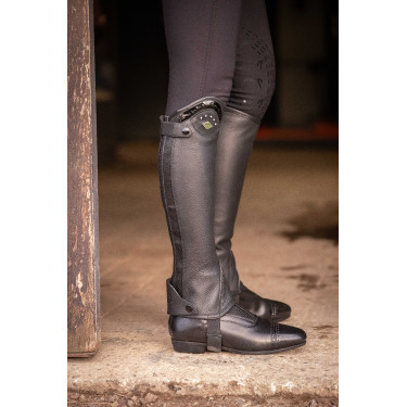 Mini-chaps Pénélope Prisca in cuoio