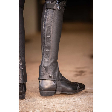 Mini-chaps Pénélope Prisca in cuoio