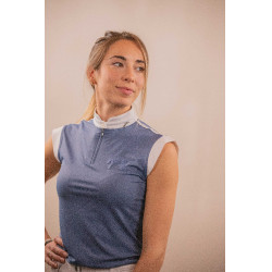 Polo da concorso Pénélope Séville Mesh senza maniche Blu grigio