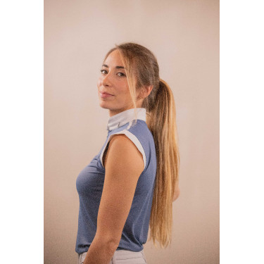 Polo da concorso Pénélope Séville Mesh senza maniche Blu grigio