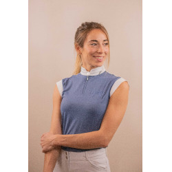 Polo da concorso Pénélope Séville Mesh senza maniche Blu grigio