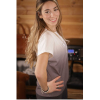 T-shirt Poppy Strass Pénélope Grigio tie-dye