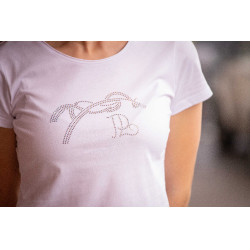 T-shirt Pénélope Iconic Strass Bianco