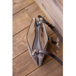 Borsa Pénélope Pablito grande modello Motivo chevron / nero