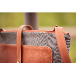 Borsa Pénélope Pablito grande modello Motivo a chevron / cognac Marrone Borsa Pénélope Pablito grande modello Motivo a chevron / cognac Marrone