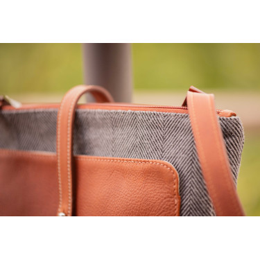 Borsa Pénélope Pablito grande modello Motivo a chevron / cognac Marrone Borsa Pénélope Pablito grande modello Motivo a chevron / cognac Marrone