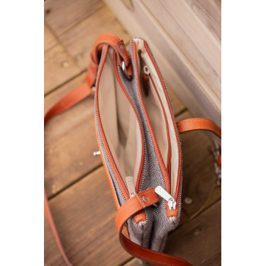 Borsa Pénélope Pablito grande modello Motivo a chevron / cognac Marrone Borsa Pénélope Pablito grande modello Motivo a chevron / cognac Marrone