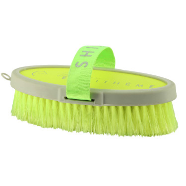 Spazzola morbida Equithème Ti amo Giallo fluo