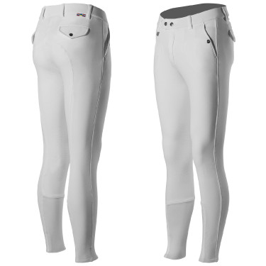 Pantaloni con grip in silicone Horze Grand Prix da uomo Bianco Pantaloni con grip in silicone Horze Grand Prix da uomo Bianco