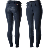 Pantalon Thermo Grand Prix Horze avec fond peau silicone femme Bleu marine foncé