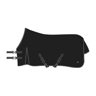 Coperta da paddock Imperial Riding Basic senza copricollo 300 g Nero